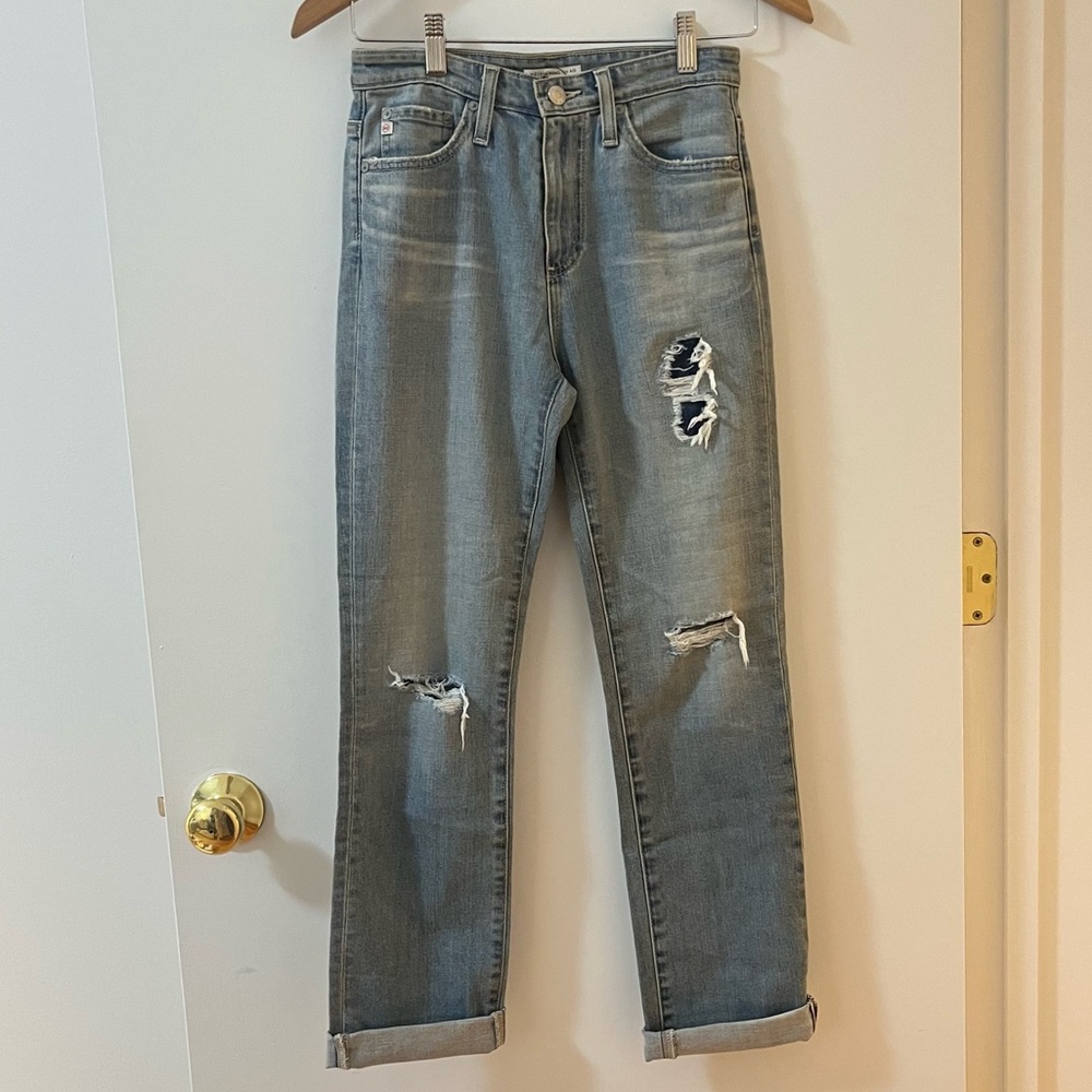 ALEXACHUNG x AG Mid-Rise Straight Leg Jeans w/ Tags